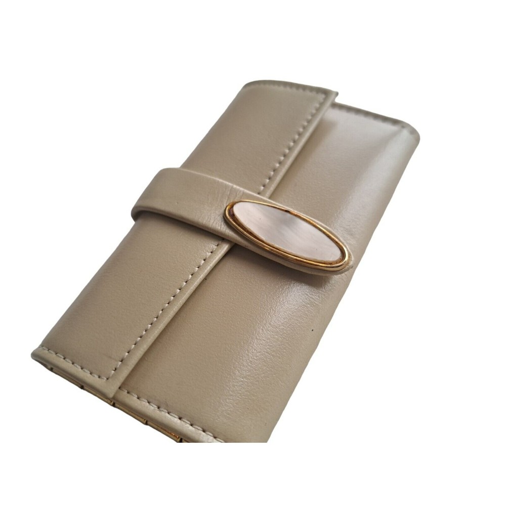 Vintage ROLFS Cowhide Leather Key Holder Ivory‎ Beige